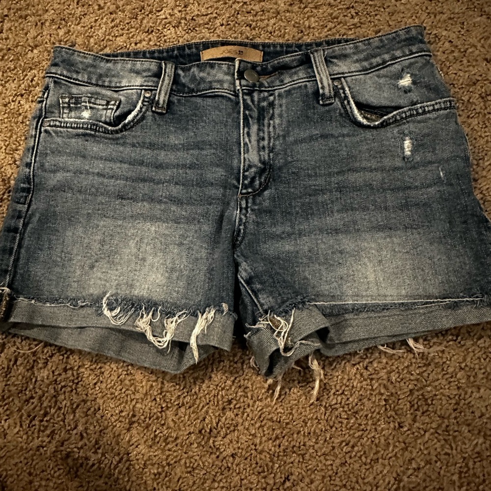 Joe's Jeans Blue Distressed Jean Shorts